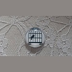 rund glas cabochon 10mm fåglar 015 