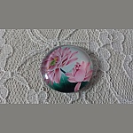 glas cabochon rund 20mm blomma 01-025 