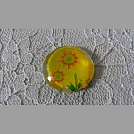 glas cabochon rund 20mm blomma 01-012 