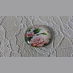 glas cabochon rund 20mm blomma 01-009 