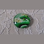 glas cabochon rund 20mm blomma 01-008 