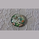 glas cabochon rund 20mm blomma 01-006 
