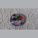 glas cabochon rund 25mm blomma 01-020 