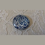glas cabochon rund 25mm blomma 015 