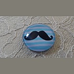 glas cabochon rund 25mm mustasch 036 
