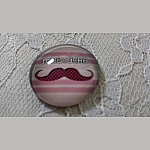 glas cabochon rund 25mm mustasch 027 