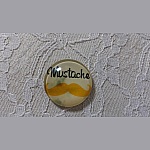 glas cabochon rund 25mm mustasch 008 