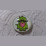 glas cabochon rund 25mm mustasch 007 