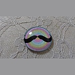 glas cabochon rund 25mm mustasch 001 