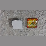 glas fyrkantig cabochon 25mm 014 