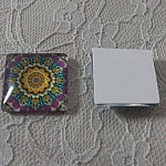 fyrkantig glascabochon 25mm 012 