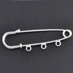 Broschhållare Silver 3 ringar 70x20mm N°003-par1 