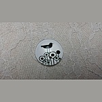 rund glas cabochon 20mm fåglar 018 