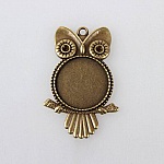 2 x 25mm brons cabochon hållare, cabochon hängare 116AB 