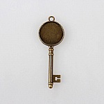 2 x 20mm brons cabochon hållare, cabochon hängare 132AB 