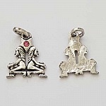 Gemini stjärntecken charm silver metall N°03 med strass