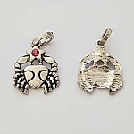 Stjärntecken charm Cancer Silver Metal N°03 med strass
