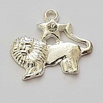 Stjärntecken charm Leo Silver Metal N°04 med strass