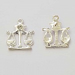 Stjärntecken charm Libra Silver Metal N°04 med strass