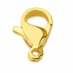 1 Karbinhake i rostfritt stål 12 x 6 mm Guld
