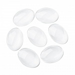 10 ovala cabochoner 25 x 35 mm i klart glas N°20