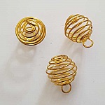 Pearl Spiralfjäderbur 19 mm guld N°08