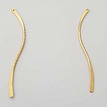 Bar böjd metallstång silver 1 ring N°03 guld