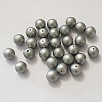 Perle ronde verre effet nacré gris 10 mm N°01