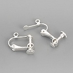 Support Boucle d'oreille Clip réglable à vis argenté 15 x 17 mm x 5 paires