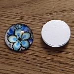 cabochon rond en verre 16mm divers 008