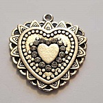 Breloques Cœur N°68 Argent et Strass