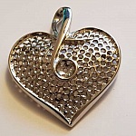 Breloques Cœur N°86 Broche Cœur Argent