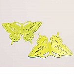 Breloque papillon N°23 Jaune 71 x 50 mm