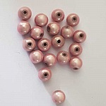 Perle Magique Ronde 12 mm Rose x 10