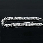 Perle triangle charms alphabet N°02 lettre J métal argenté 8x9 mm