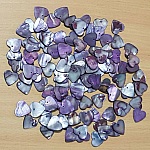 10 Perles breloques Pendentifs Nacres Cœur 17mm Violet