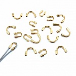 4 Fermoirs Forme Arc en 316 Acier Inoxydable Doré 5 mm x 5 mm N°01