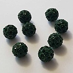 Perle en résine strass 12 mm style shamballa N°13