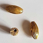 Perle Ovale métal 21 x 10 mm Doré