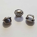 Perle passant tube Argent N°27 en Zamac