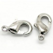 20 karbinhakarspännen 12 x 07 mm Silver Antique