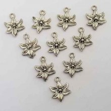 Blomma charm i metall N°001 x 15