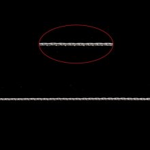10 meter silverfärgad metallkedja för tillverkning av halsband, armband och DIY-halsband