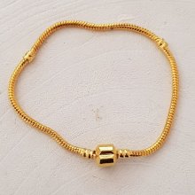 Europeiskt klipp armband guld