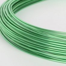 Aluminiumtråd 1 mm ljusgrön 10 meter rulle.