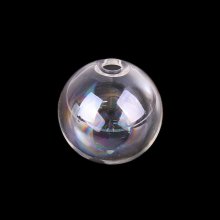 1 rund glaskula att fylla 12mm AB Transparent
