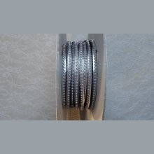 Läder Silver Mirror 06 mm Swarovski Strass per 20 cm