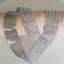 Silver Strass-band per 0,50 cm.