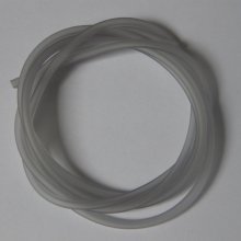 1 meter Pvc-hålig sladd 5 mm ljusgrå