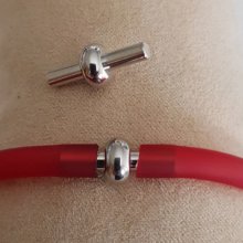 Silverlås för ihåliga PVC-snören 5 mm